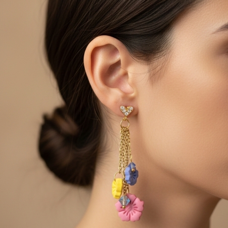 Flower Cascade – Verspielte Blüten-Ohrringe