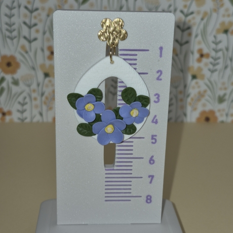 Florale Vergissmeinnicht Ohrringe aus Polymer Clay - Handarbeit