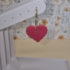 Handgemachte Herz-Creolen | Strukturiertes Polymer Clay | BOHO