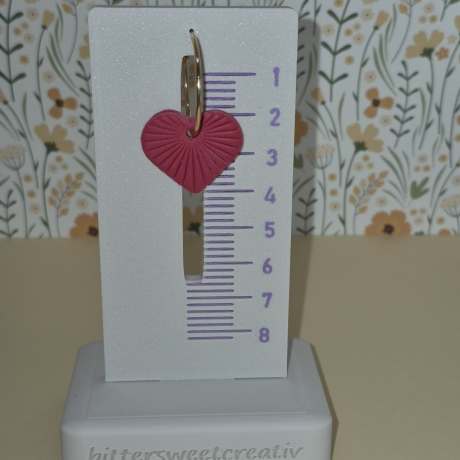 Handgemachte Herz-Creolen | Strukturiertes Polymer Clay | BOHO