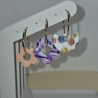 Creolen Set 2 Goldfarben mit 3 Paar Anhängern (Blumen & Abstrakt)