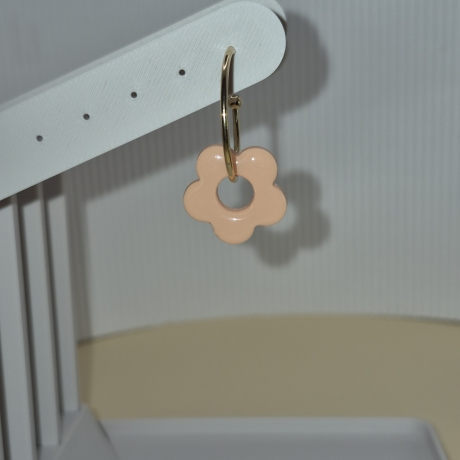 Creolen Set 2 Goldfarben mit 3 Paar Anhängern (Blumen & Abstrakt)