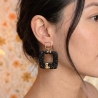 Edle Statement-Ohrringe in Schwarz & Gold–Handgefertigte Unikate