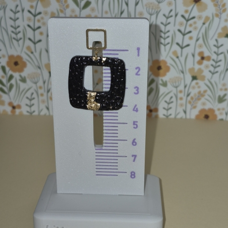Edle Statement-Ohrringe in Schwarz & Gold–Handgefertigte Unikate