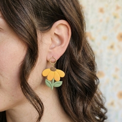 Sonnenblumen Ohrringe 18k vergoldet  – Summer Vibes Geschenk