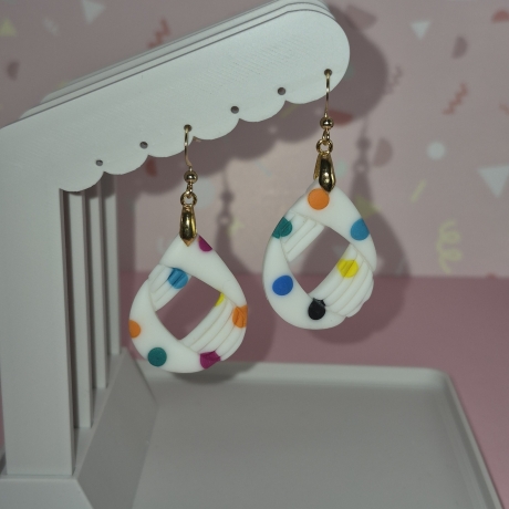 Handgefertigte Polymer Clay Ohrringe – Modern Art Design