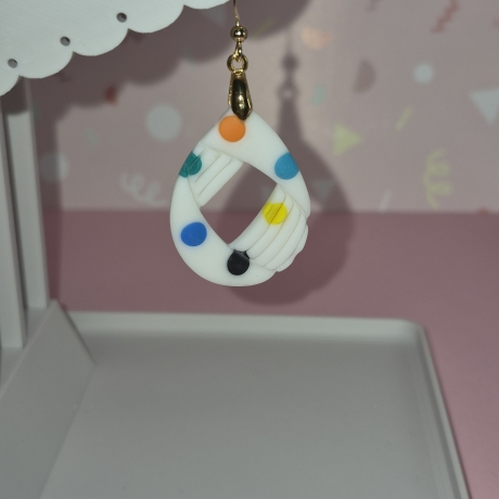 Handgefertigte Polymer Clay Ohrringe – Modern Art Design