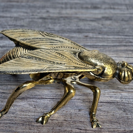 Messing Aschenbecher Insekt (Fliege) - Made in France