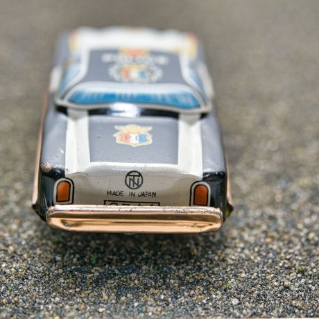 japanisches Blechauto Patrol-Police 1945-1955 aus Konserven Blech