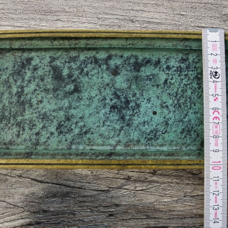 Schreibtischablage, grün patiniert  Early Century Büro