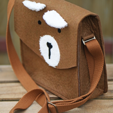 Bär Filztasche Kindergartentasche Umhängetasche