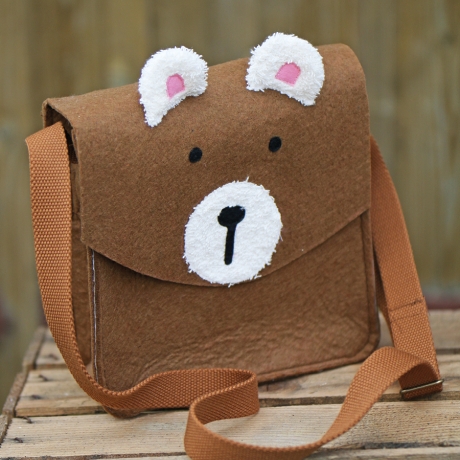 Bär Filztasche Kindergartentasche Umhängetasche