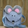 Maus Filztasche Kindergartentasche Umhängetasche