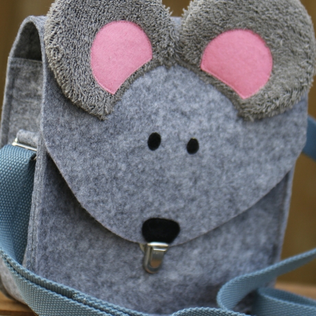 Maus Filztasche Kindergartentasche Umhängetasche