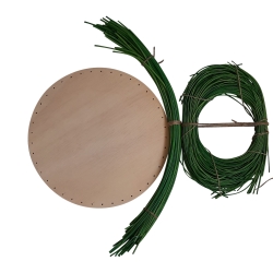 Korbflechtset grün rund 30cm