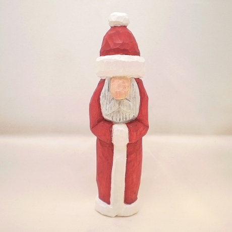 Weihnachtsmann, hand geschnitzt und bemalt