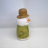 Schneemann, hand geschnitzt und bemalt