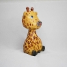 Giraffe, hand geschnitzt und bemalt aus Lindenholz 