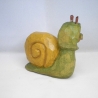 Schnecke, hand geschnitzt und bemalt