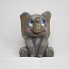 Elefant, hand geschnitzt und bemalt aus Lindenholz