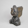 Elefant, hand geschnitzt und bemalt aus Lindenholz