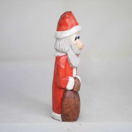 Weihnachtsmann, hand geschnitzt und bemalt