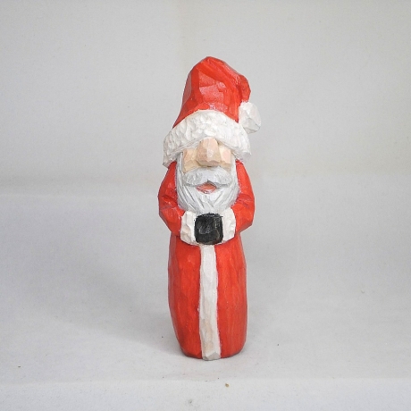 Weihnachtsmann, hand geschnitzt und bemalt
