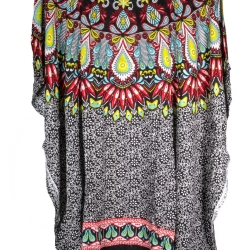 Damen-Kaftan, Handarbeit aus Bali, bunt, Größe 110x88 cm