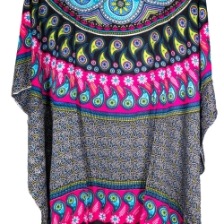 Damen-Kaftan, Handarbeit aus Bali, bunt, Größe 110x88 cm