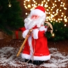 Santa Claus  mit Stab, rot, handgearbeitet, Größe 27 cm