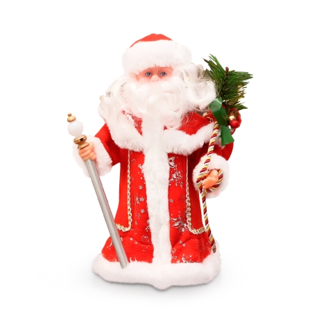 Santa Claus  mit Stab, rot, handgearbeitet, Größe 27 cm