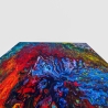 Couchtisch Acryl Pouring Handarbeit bunt rot blau weiß gelb grün