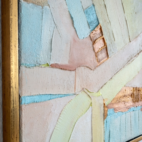 Diptychon abstrakt 2-teiliges Bilderset Acryl Schattenfugenrahmen