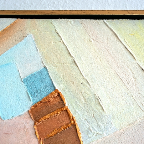 Diptychon abstrakt 2-teiliges Bilderset Acryl Schattenfugenrahmen