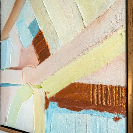Diptychon abstrakt 2-teiliges Bilderset Acryl Schattenfugenrahmen
