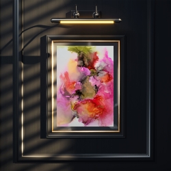 “Tanz der Farben” – Acrylbild mit Alkohol Ink Pink