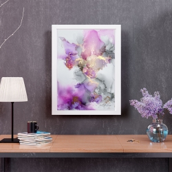 “Blooming Grace” Alkohol Ink Bild Rosa, Lila, Pastell & Gold