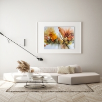 Abstraktes Alcohol-Ink Kunstwerk auf Leinwand, Unikat