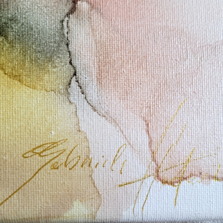 Abstraktes Alcohol-Ink Kunstwerk auf Leinwand, Unikat