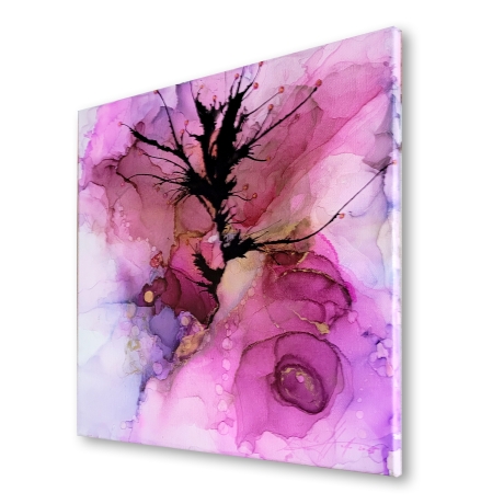 Abstraktes Alcohol-Ink Kunstwerk auf Leinwand, Unikat