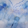 Blue Serenity Abstraktes Alcohol Kunstwerk auf Leinwand Unikat