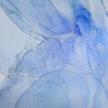 Blue Serenity Abstraktes Alcohol Kunstwerk auf Leinwand Unikat