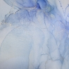 Blue Serenity Abstraktes Alcohol Kunstwerk auf Leinwand Unikat