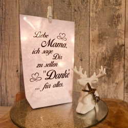 Lichtertüte, Lichterbeutel mit Spruch, Mitbringsel,Geschenk Idee