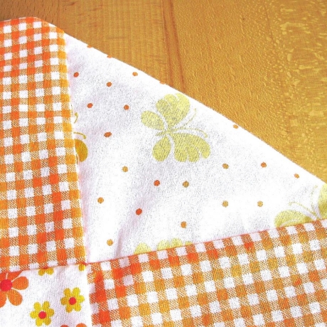 Patchworkdeckchen♥Sommer-orange♥genäht von Hobbyhaus