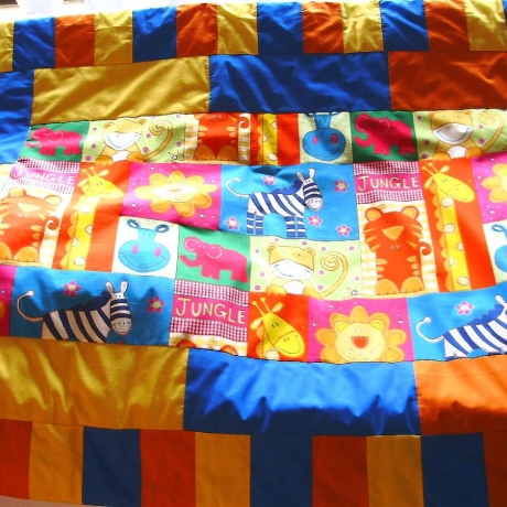 Kinderdecke♥Krabbeldecke♥Jungle♥Patchwork von Hobbyhaus