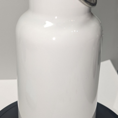 Edelstahl Trinkflasche mit Bambusdeckel - personalisiert