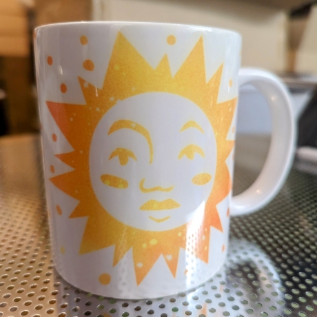 Tasse bedruckt Sonne