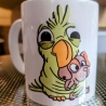 Tasse bedruckt Vögel