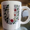 Tasse bedruckt Blumenranke